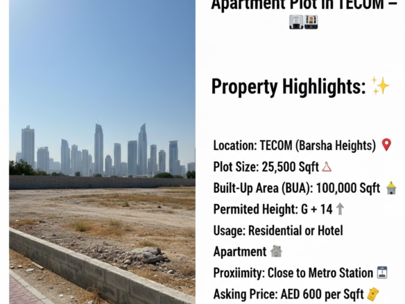 G+14 Residential/Hotel Apartment Plot in TECOM