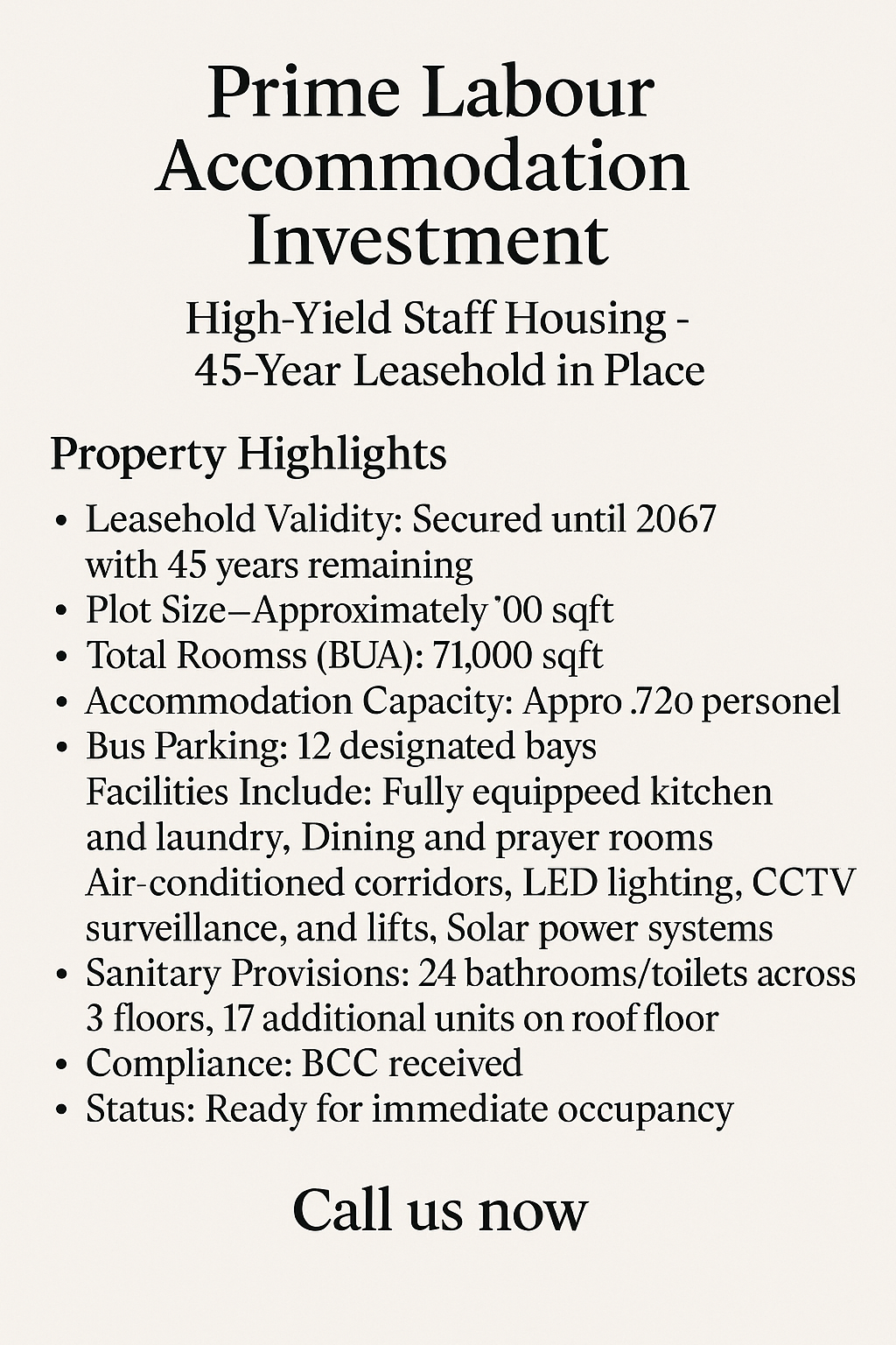 185 Rooms Prime Labour Accommodation in Jebel ali