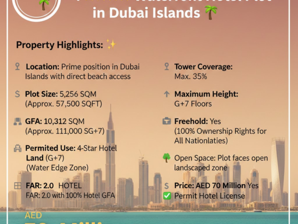 4 stars Waterfront Hotel Plot in Dubai Islands