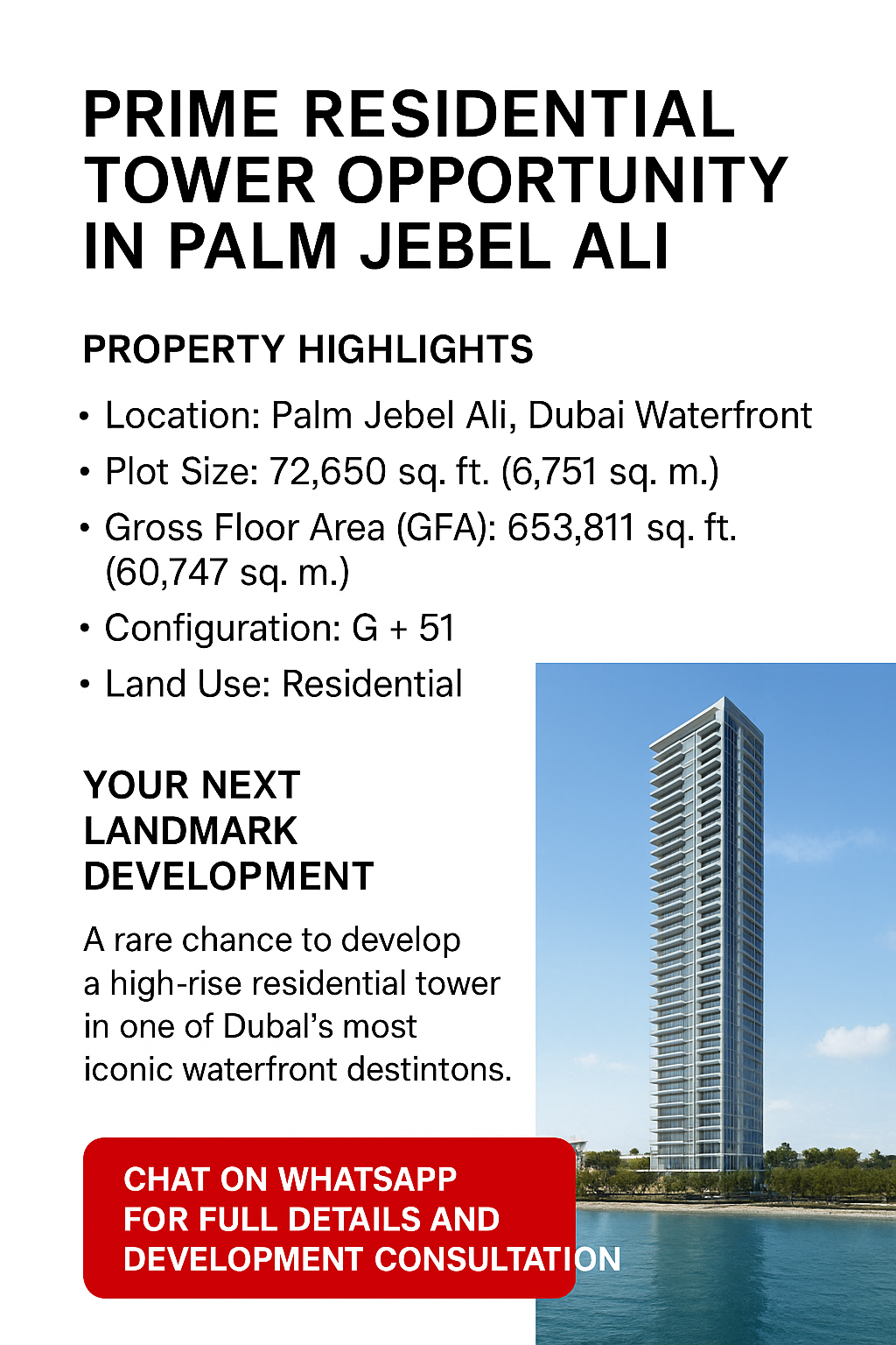 Prime Residential Plot Opportunity in Palm Jebel Ali