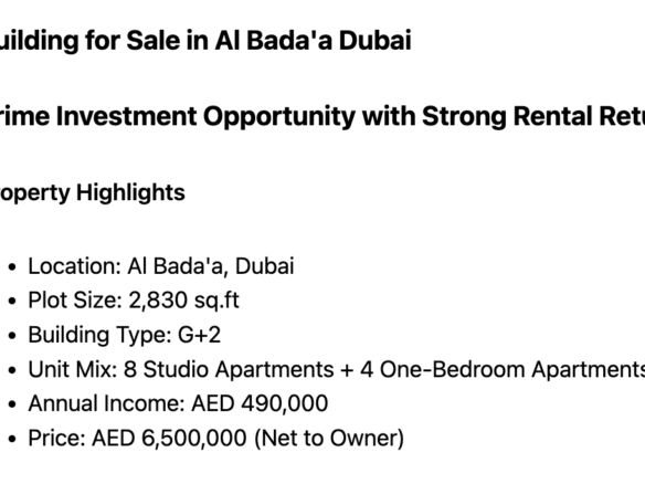 Building for Sale in Al Bada'a Dubai
