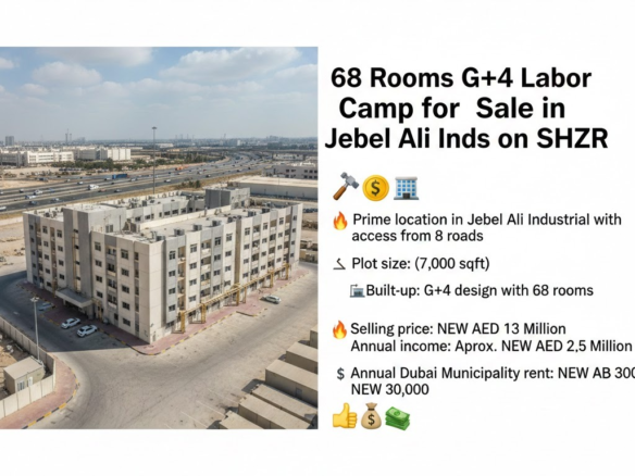 68 Rooms G+4 Labor Camp for Sale in Jebel Ali Inds on SHZR