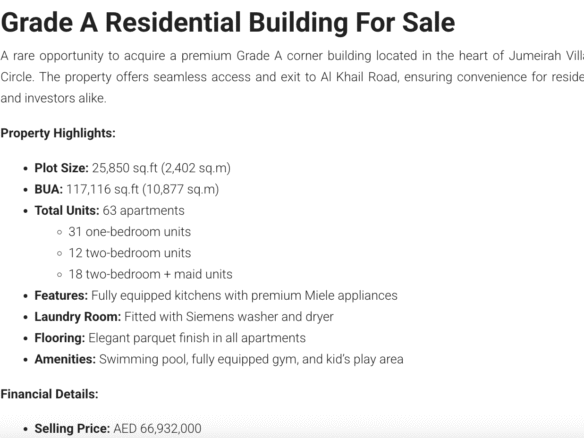 Great Investment Opportunity in Jumeirah Village Circle (JVC)
