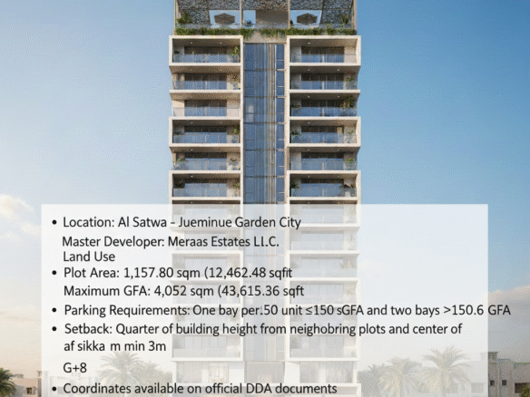 Residential Plot G+8 Development in Al Satwa