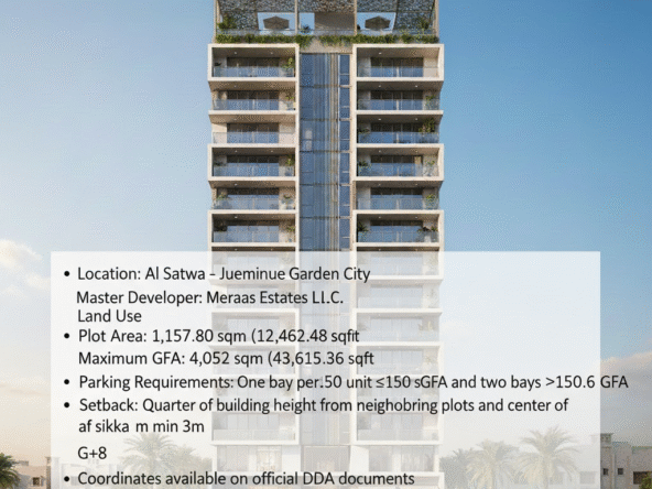 Residential Plot G+8 Development in Al Satwa