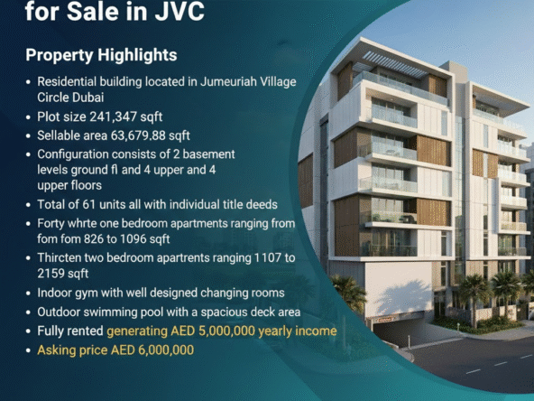 2B+G+4 Residential Building for Sale in JVC