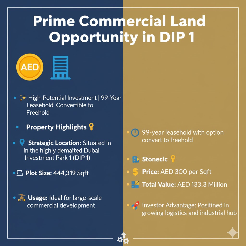 Prime Commercial Land Opportunity in DIP 1