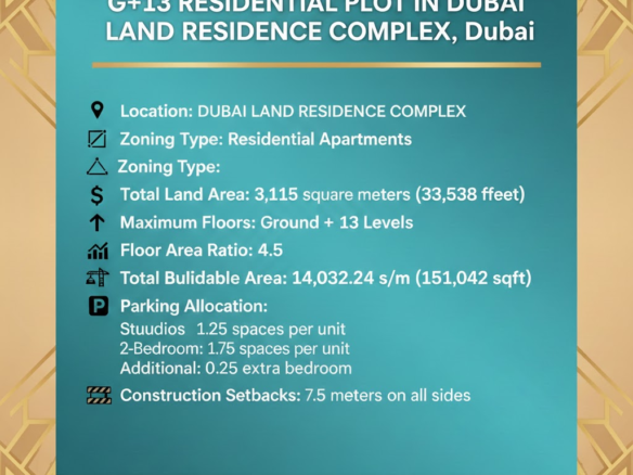 G+13 Residential Plot in DUBAILAND RESIDENCE COMPLEX, Dubai