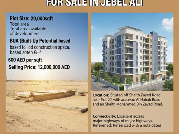 20K sqft plot for labour camp for sale in Jebel Ali