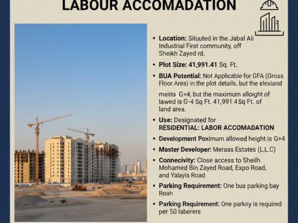 Jebel Ali Industrial Plot for Labour Accommodation (G+4)