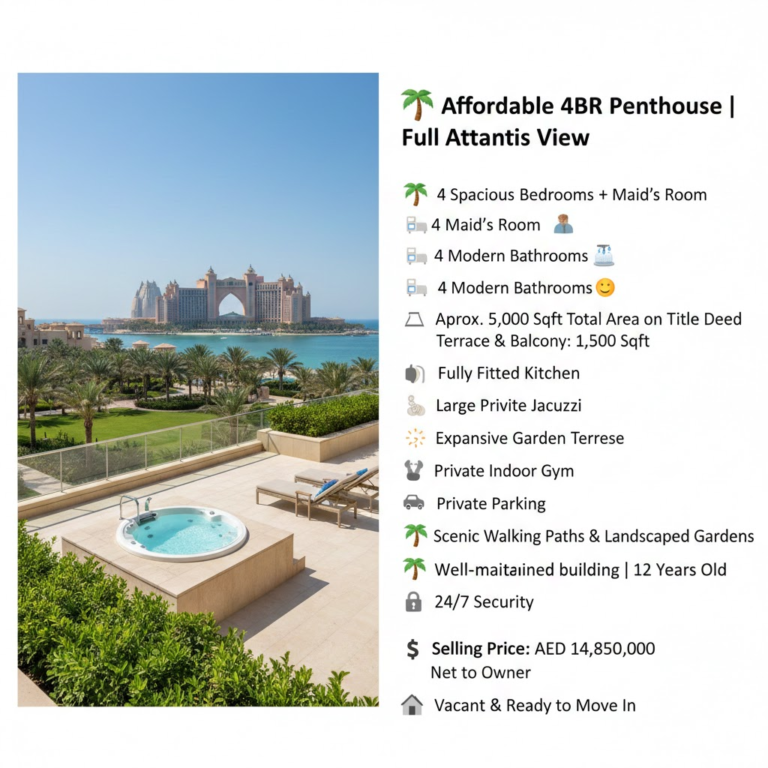 Picture of Affordable 4BR Penthouse | Full Atlantis View