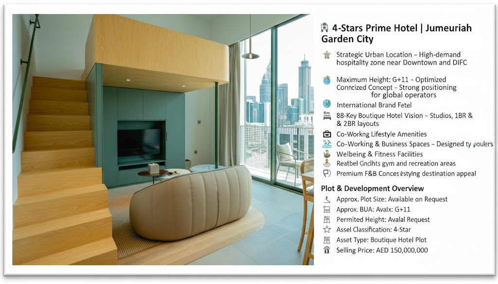 🏨 4- Stars Prime Hotel | Jumeirah Garden City