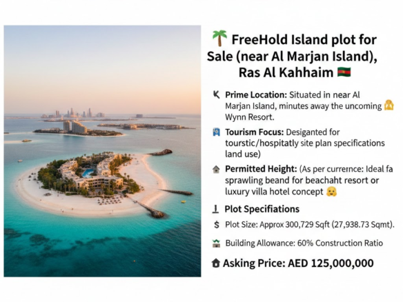FreeHold Island plot for Sale (near Al Marjan Island), Ras Al Khaimah