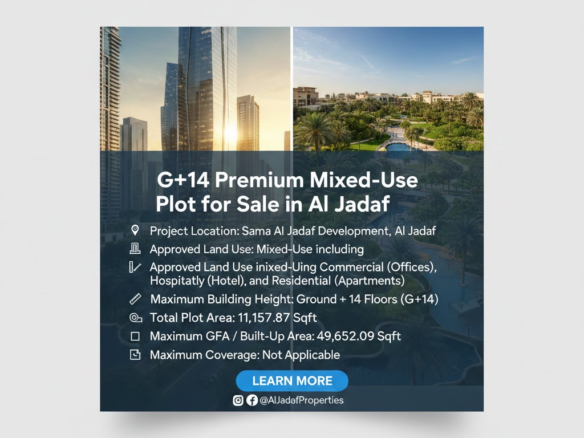 G+14 Premium Mixed-Use Plot for Sale in Al Jadaf