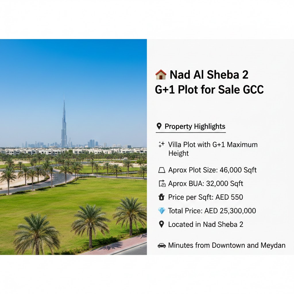 🏡 Nad Al Sheba 2 G+1 Plot for Sale GCC