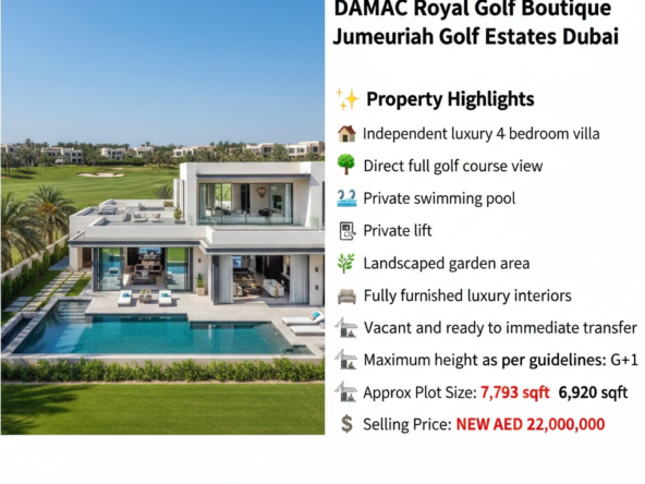 4 Bedroom Villa in DAMAC Jumeirah Golf Estates Dubai