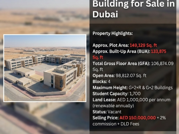 Vacant School Building for Sale in Dubai