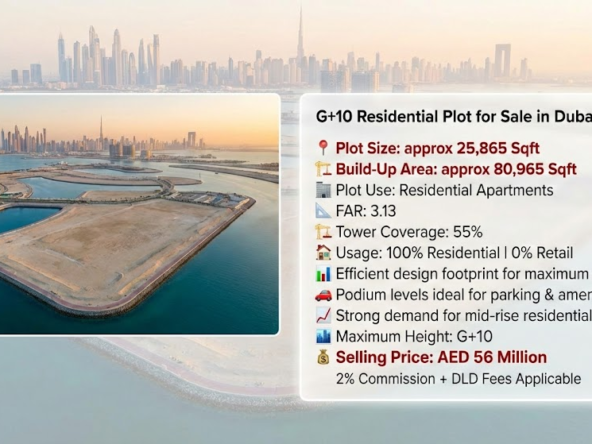 G+10 Residential Plot for Sale in Dubai island