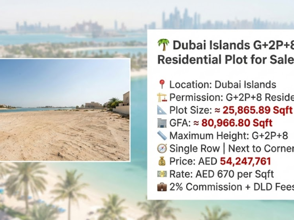 Dubai Islands G+2P+8 Residential Plot for Sale