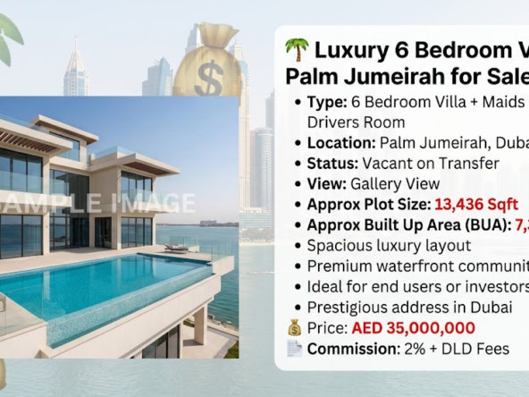 Luxury 6 Bedroom Villa in Palm Jumeirah for Sale