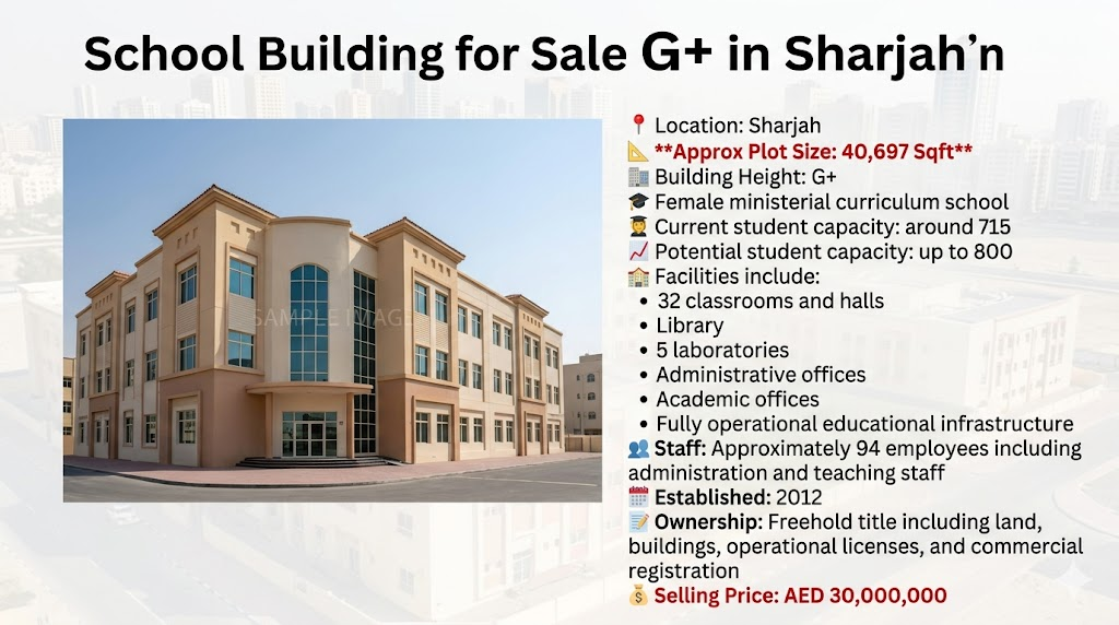 School Building for Sale G+ in Sharjah