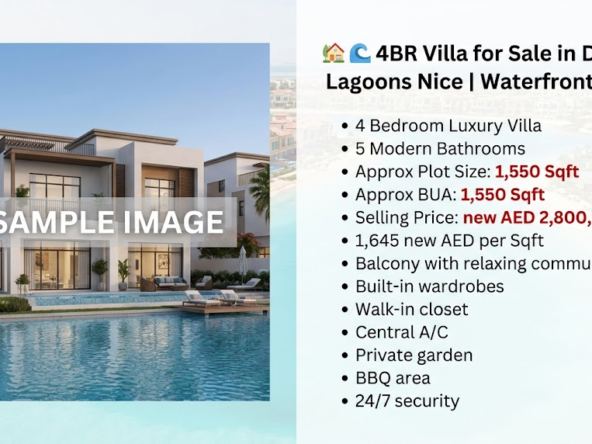 4BR Villa for Sale in DAMAC Lagoons Nice | Waterfront Living
