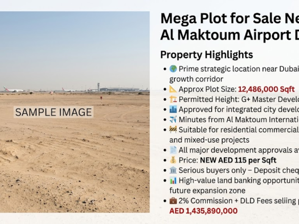 Mega Plot for Sale Near Al Maktoum Airport Dubai