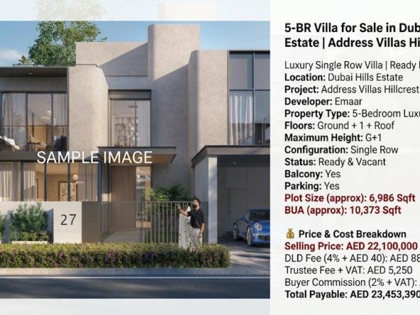 5-BR Villa for Sale in Dubai Hills Estate | Address Villas Hillcrest