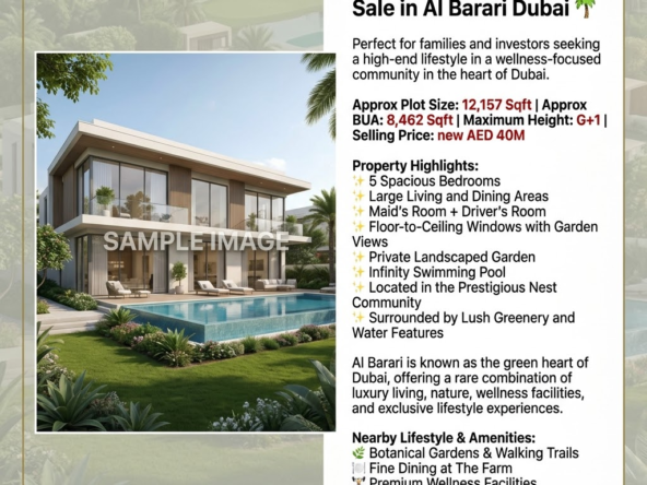 5 Bedroom Villa for Sale in Al Barari Dubai