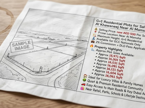 G+1 Residential Plots for Sale in Al Khawaneej Near Al Mamsha