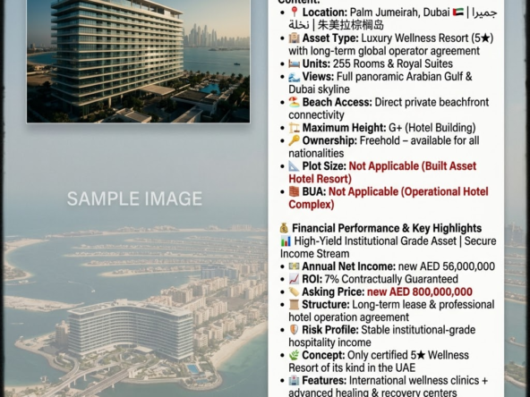 G+8 Palm Jumeirah Hotel for Sale