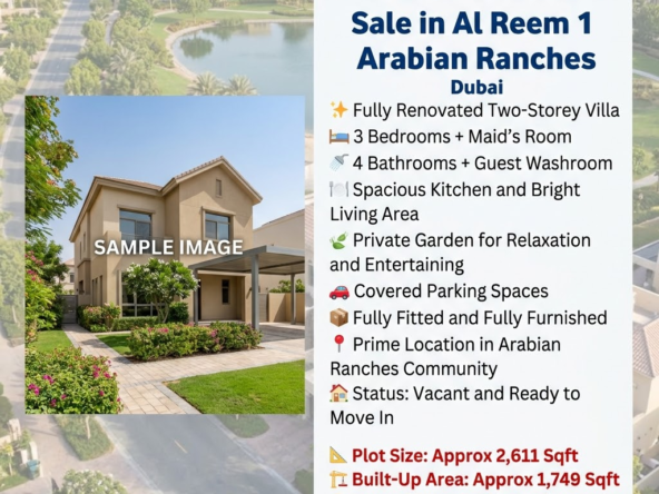 3 Bedroom Villa for Sale in Al Reem 1 Arabian Ranches Dubai