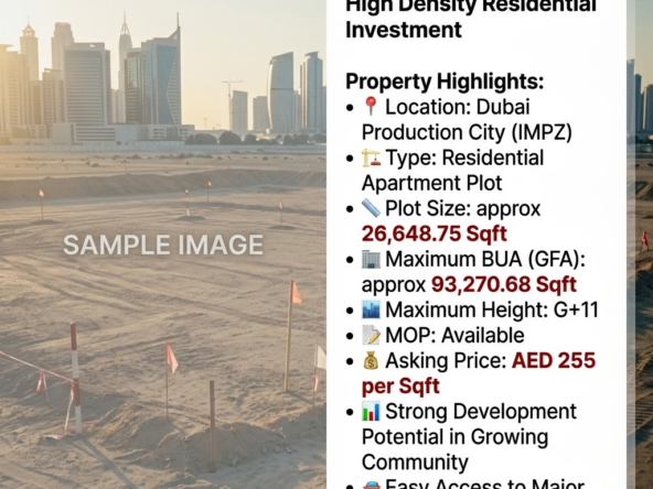 G+11 Plot for Sale in IMPZ | High Density Residential Investment