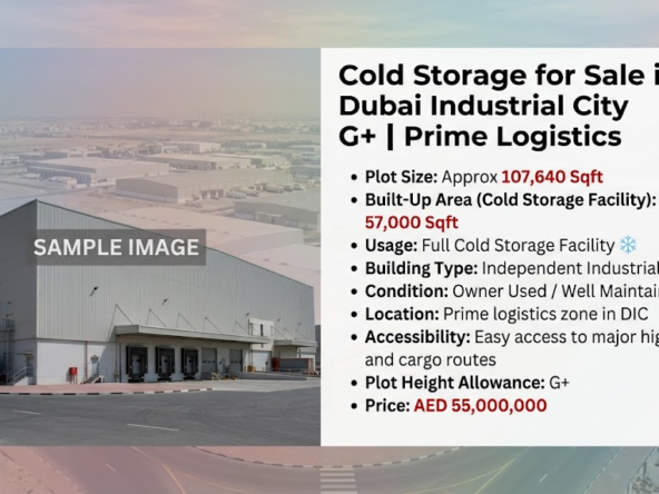 Cold Storage for Sale in Dubai Industrial City G+ | Prime Logistics