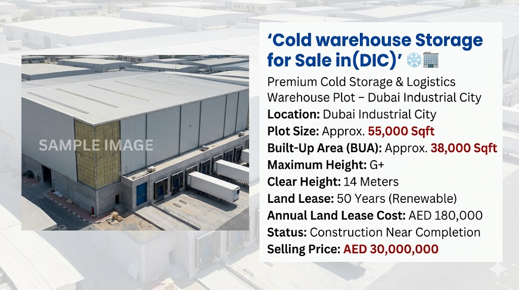 Cold warehouse Storage for Sale in(DIC)