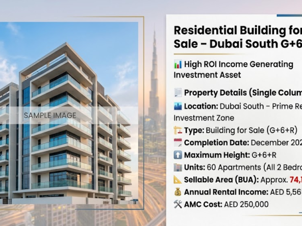Residential Building for Sale – Dubai South G+6+R