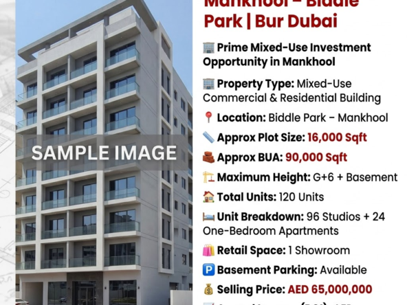 Building for Sale G+6 Mankhool – Biddle Park | Bur Dubai