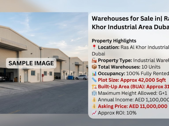 Warehouses for Sale in| Ras Al Khor Industrial Area Dubai