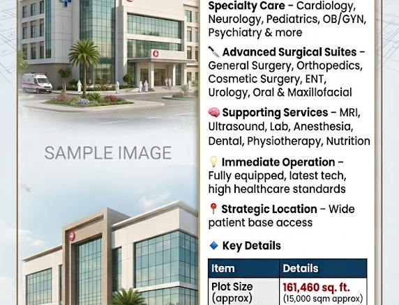 Fully Equipped Hospital for Sale – Dubai
