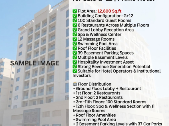 4 Stars Fully Furnished Hotel for Sale G+12 | Prime Hotel