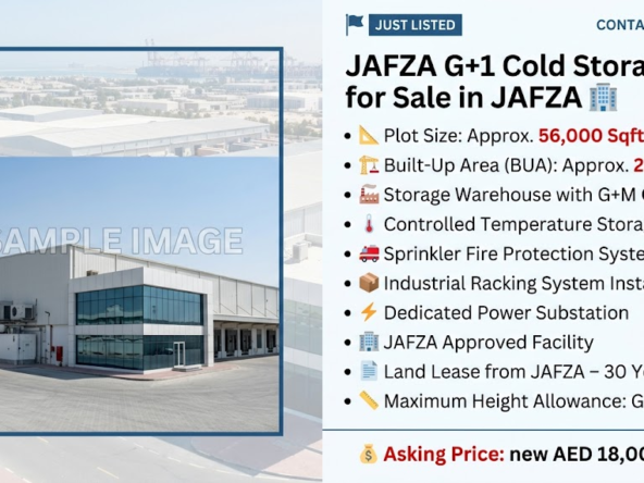 JAFZA G+1 Cold Storage for Sale in JAFZA