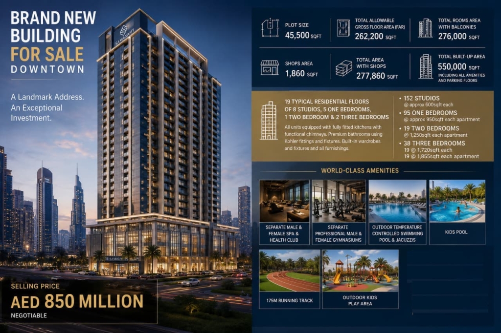 🏙️ Downtown Landmark Development | G+19 Residential Tower for Sale