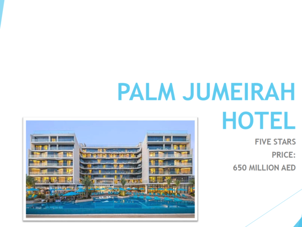 255 Keys | Luxury Resort Palm Jumeirah 5 Star Hotel for Sale