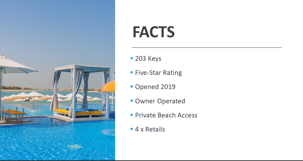 203 Keys | 5★ Beachfront Palm Jumeirah |  Hotel for Sale