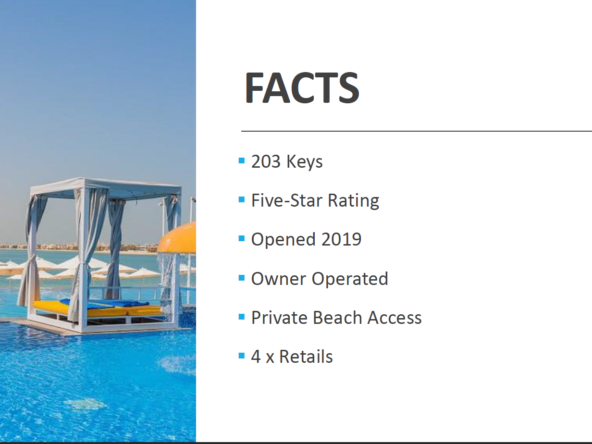 203 Keys | 5★ Beachfront Palm Jumeirah | Hotel for Sale