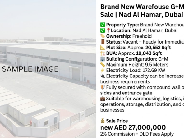 Brand New Warehouse G+M for Sale | Nad Al Hamar, Dubai