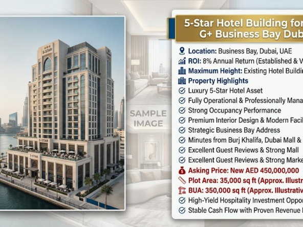 5-Star Hotel Building for Sale G+ Business Bay Dubai