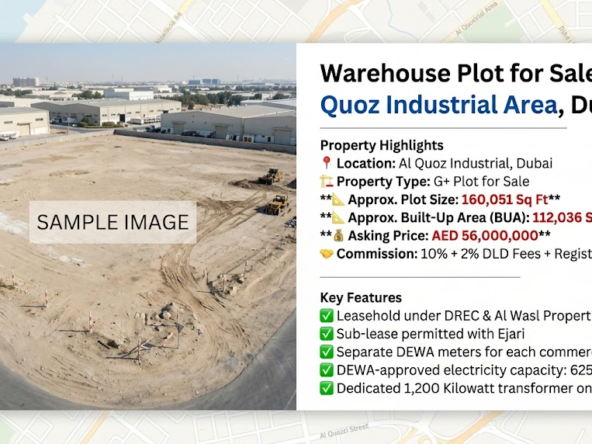 Warehouse Plot for Sale | Al Quoz Industrial Area, Dubai