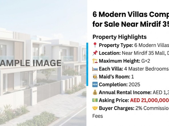 6 Modern Villas Compound for Sale Near Mirdif 35 Mall