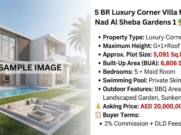 5 BR Luxury Corner Villa for Sale | Nad Al Sheba Gardens 1